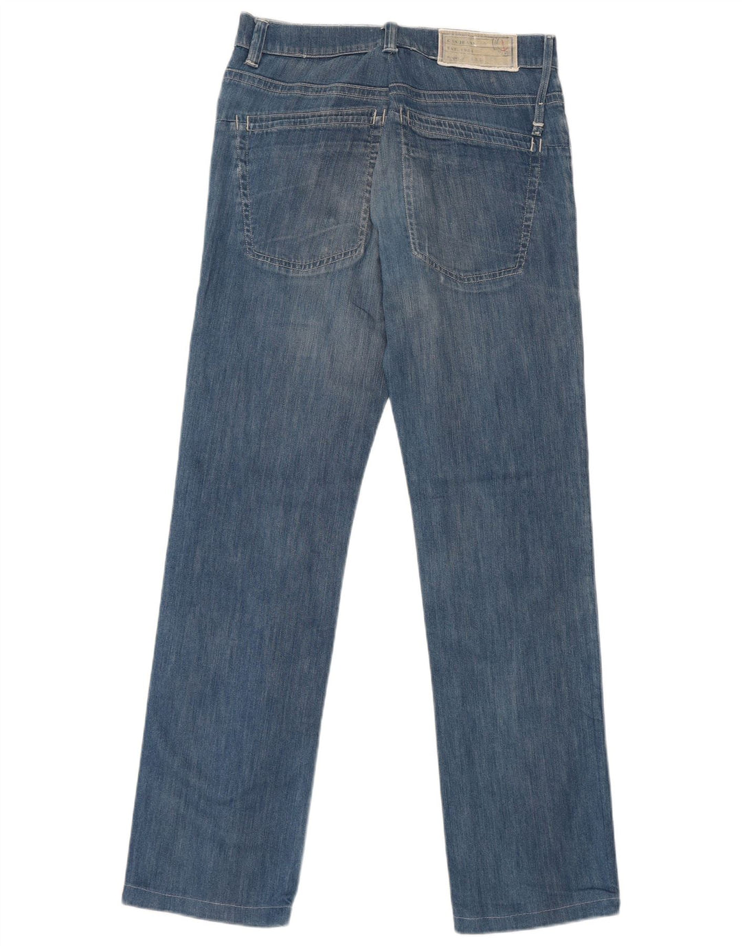 Gas Womens Straight Jeans W32 L32 Azul Algodão