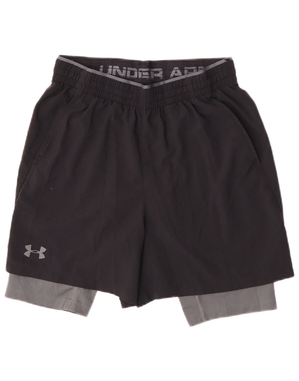 Shorts esportivo feminino Under Armour Heat Gear UK 12 médio preto colorblock