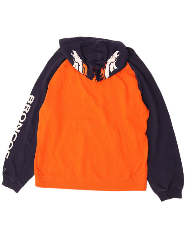 Reebok Mens Denver Broncos Graphic Hoodie Jumper XL Laranja Colorblock