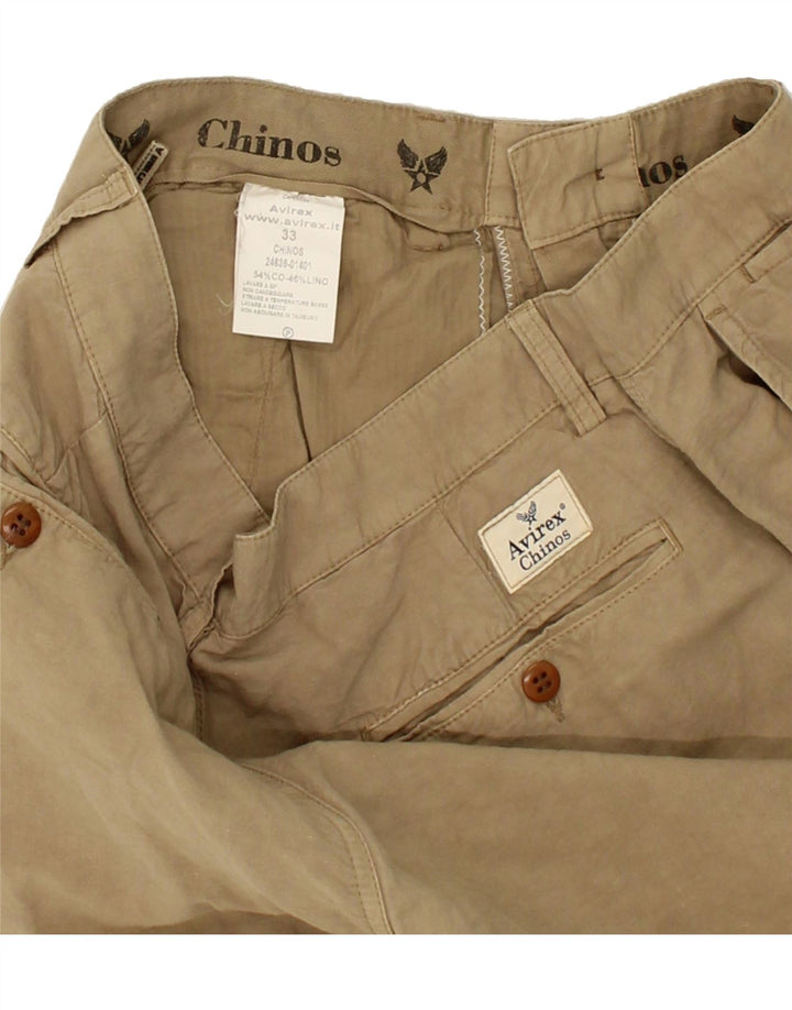 AVIREX Mens Straight Chino Trousers W33 L28  Beige Cotton Vintage Avirex and Second-Hand Avirex from Messina Hembry 