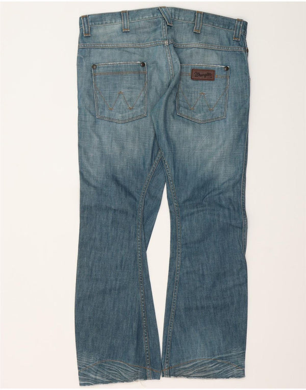 Wrangler Masculino Sharkey Bootcut Jeans W36 L32 Azul Algodão