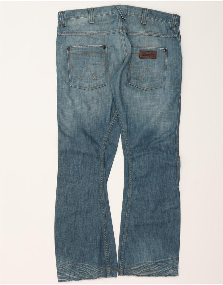 Wrangler Masculino Sharkey Bootcut Jeans W36 L32 Azul Algodão