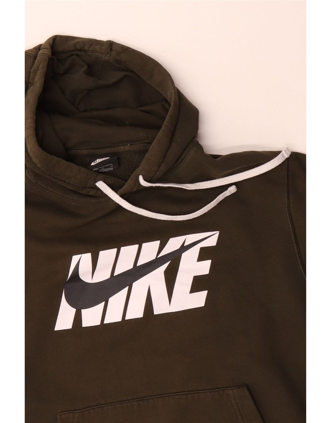 Nike Mens Graphic Hoodie Jumper Médio Algodão Cáqui