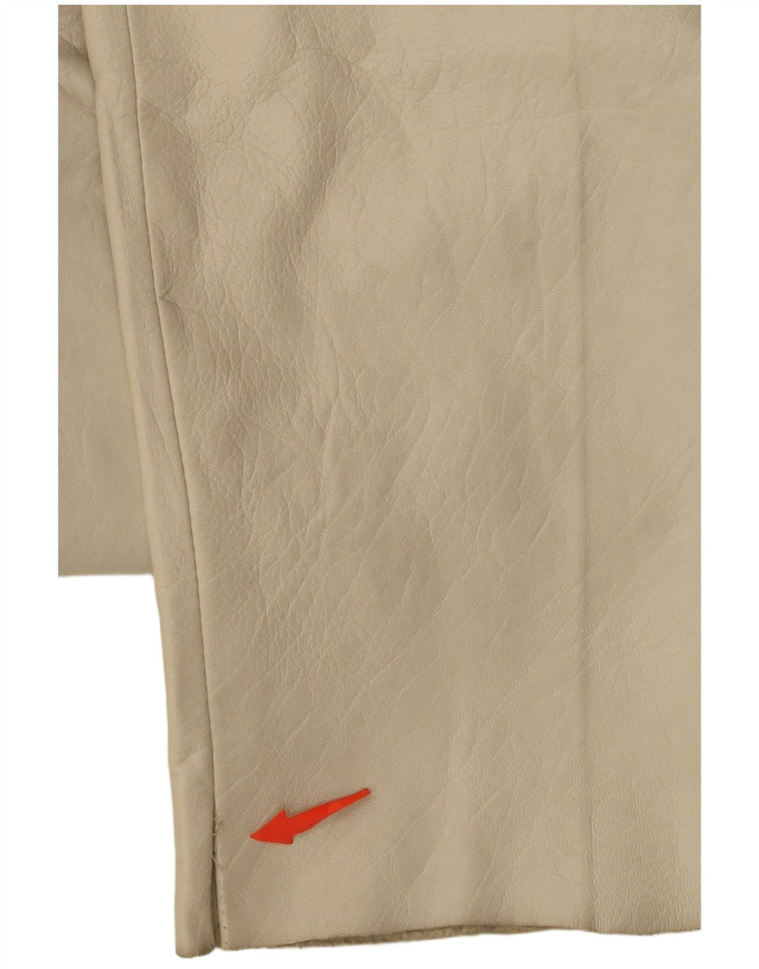 Calça feminina de couro cônico VINTAGE W26 L30 bege