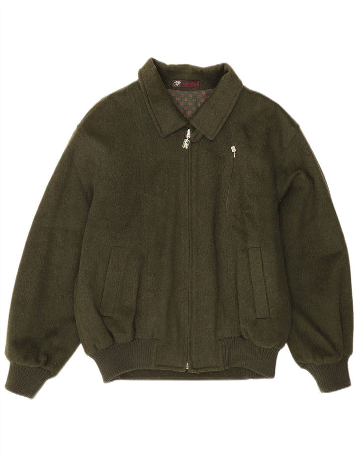 Jaqueta corta-vento masculina Steinbock Bomber EU 52 XL lã verde