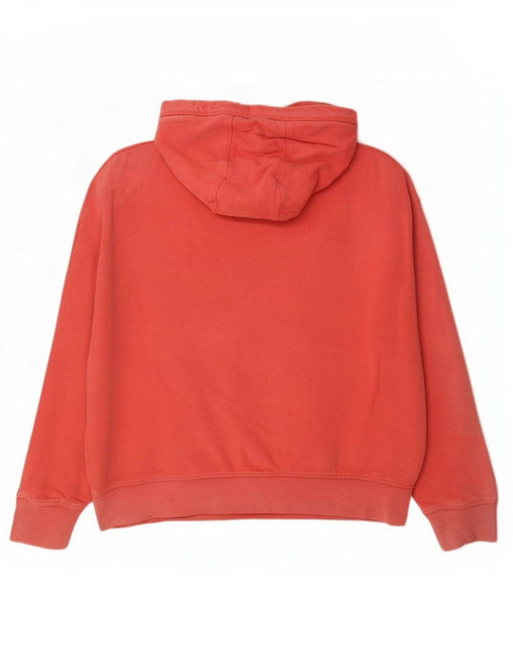 Jumper com capuz feminino Fat Face de grandes dimensões Reino Unido 14 algodão vermelho médio