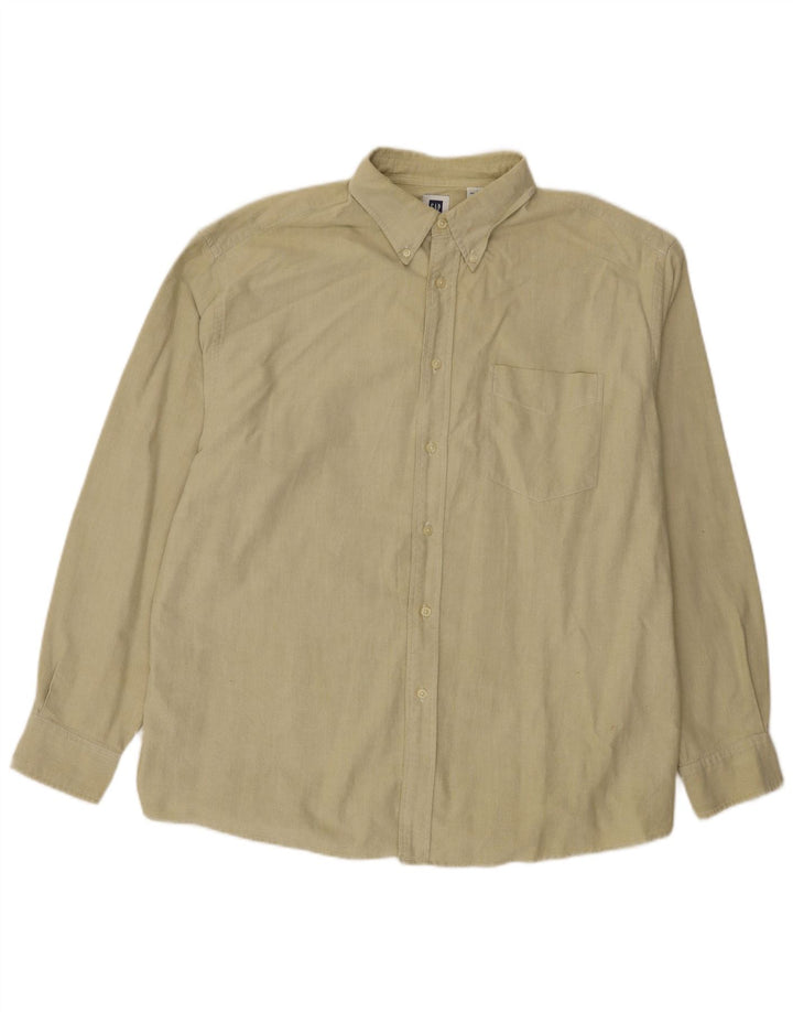 Camisa masculina Gap Loose Fit grande algodão bege