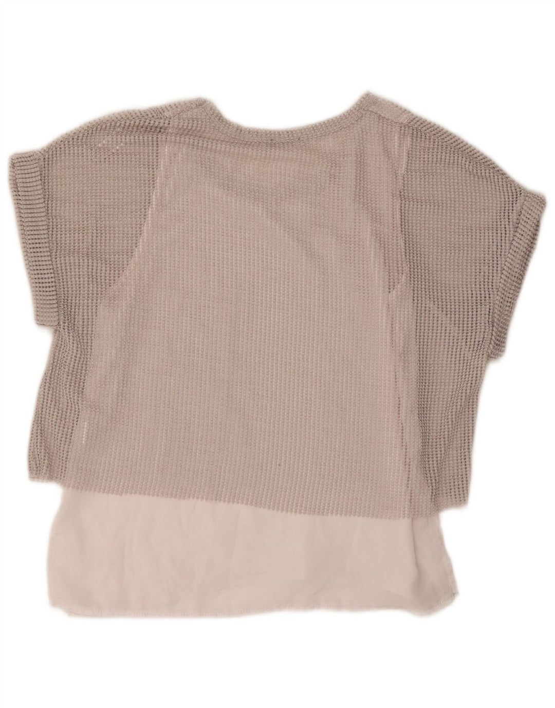 Blusa feminina Zara UK 14 poliéster cinza médio