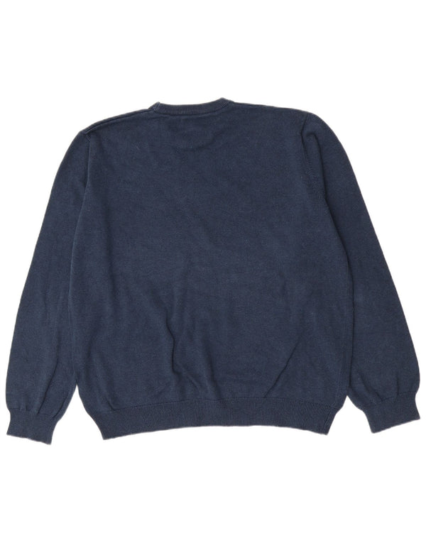Suéter masculino Marks & Spencer com gola redonda XL algodão azul marinho