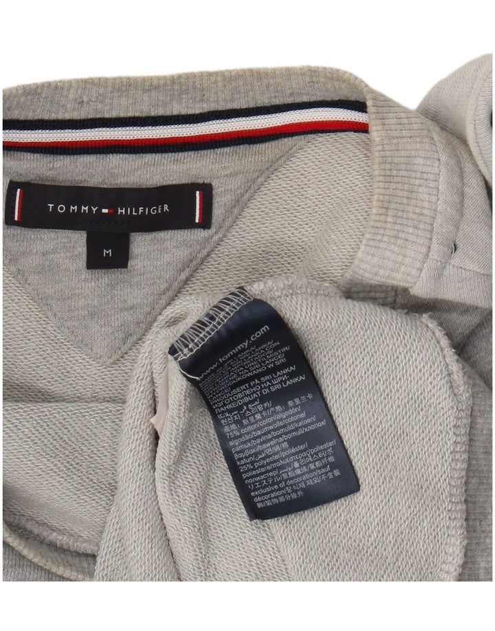 Tommy Hilfiger moletom gráfico masculino jumper médio cinza colorblock