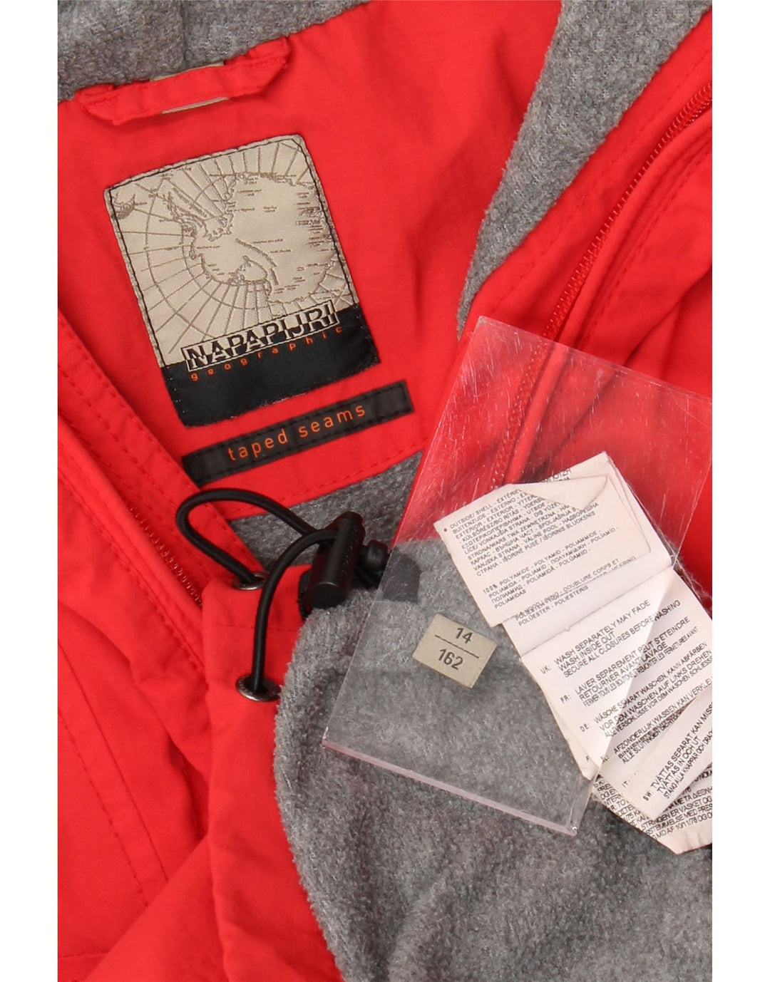 Jaqueta Napapijri Boys Geographic Graphic Anorak 13-14 Anos Vermelho Poliamida