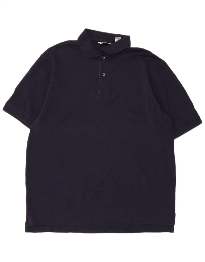 Camisa polo masculina IZOD de algodão azul marinho médio