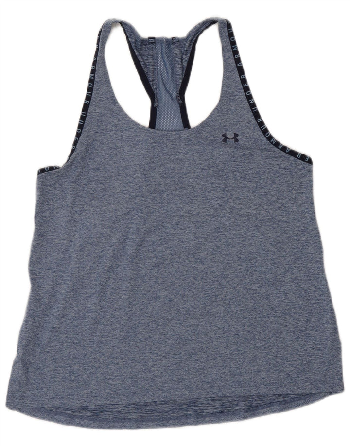 Colete gráfico feminino Under Armour UK 10 pequeno azul manchado