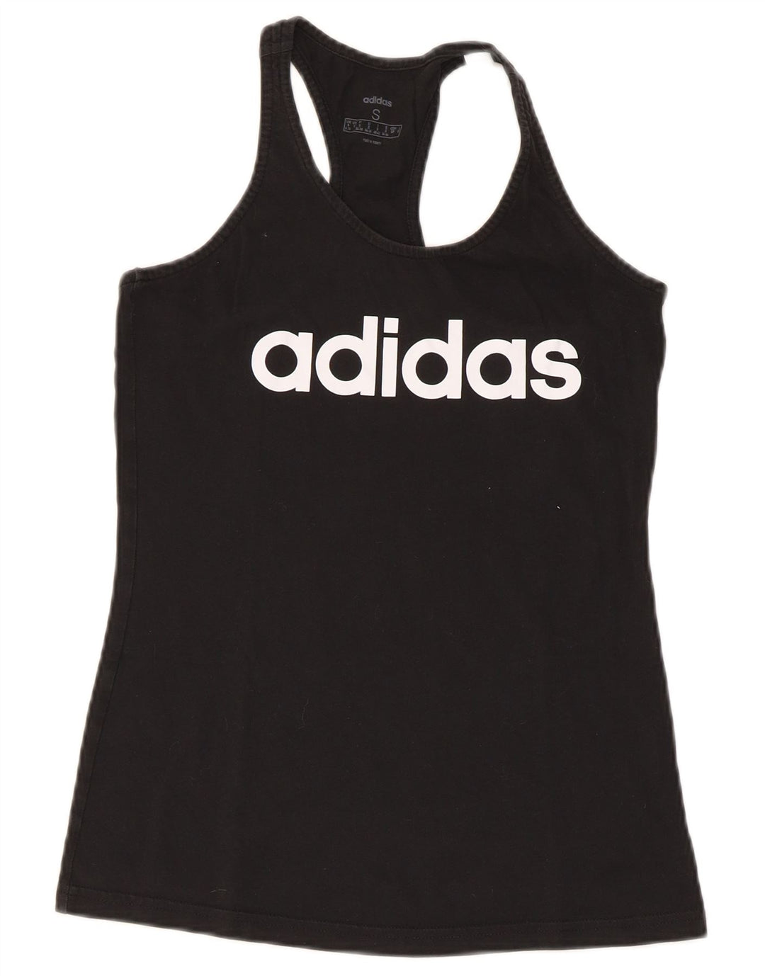 Adidas Womens Graphic Vest Top UK 8/10 Pequeno Preto