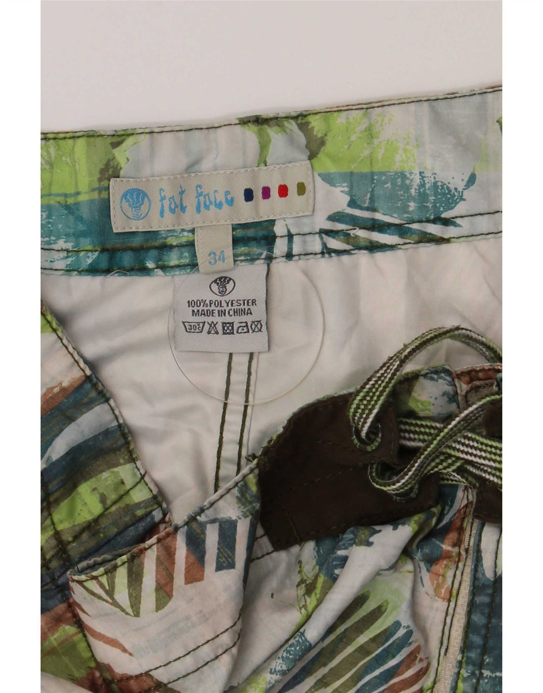 Poliéster floral colorido grande do short de natação dos homens gordos da cara
