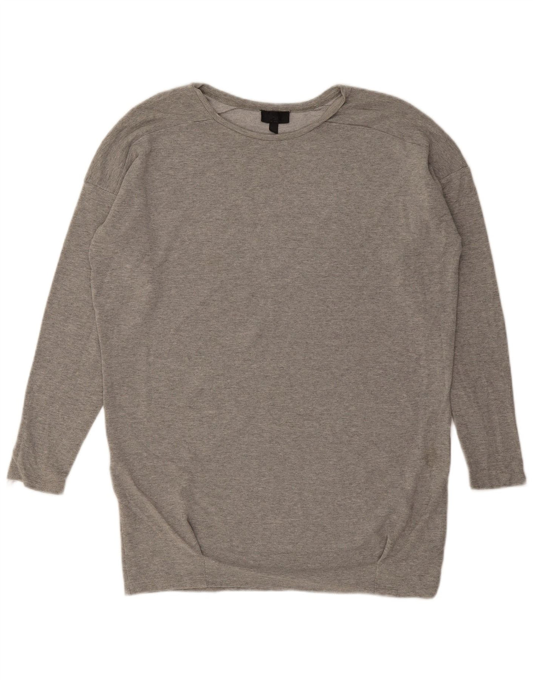 Topshop feminino oversized manga comprida Reino Unido 12 viscose cinza médio