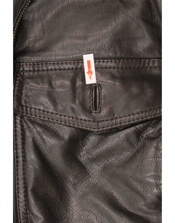 Jaqueta de couro masculina Conbipel IT 52 grande preta