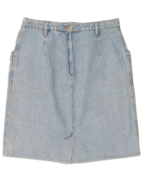 Saia jeans feminina vintage W32 azul médio