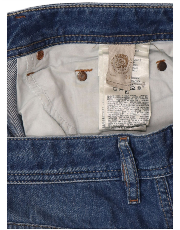 Jeans masculino diesel desgastado slim W34 L26 algodão azul
