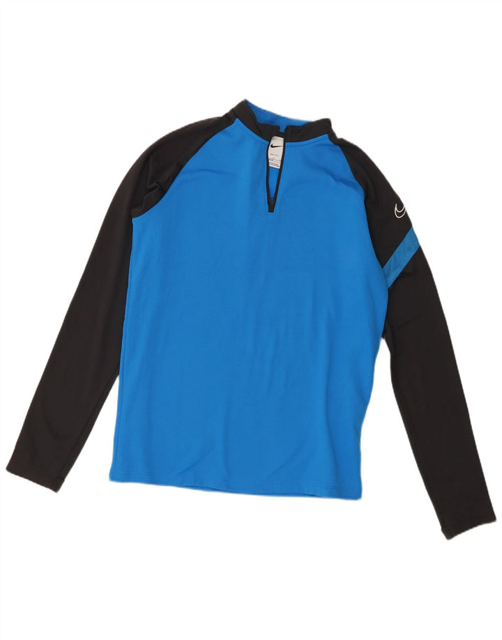 Nike Boys Dri Fit Pullover Treino Top 13-14 Anos XL Azul Colourblock
