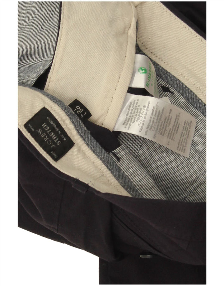 J. Crew Calça Chino Masculina Stretch Straight W31 L30 Poliéster Azul Marinho