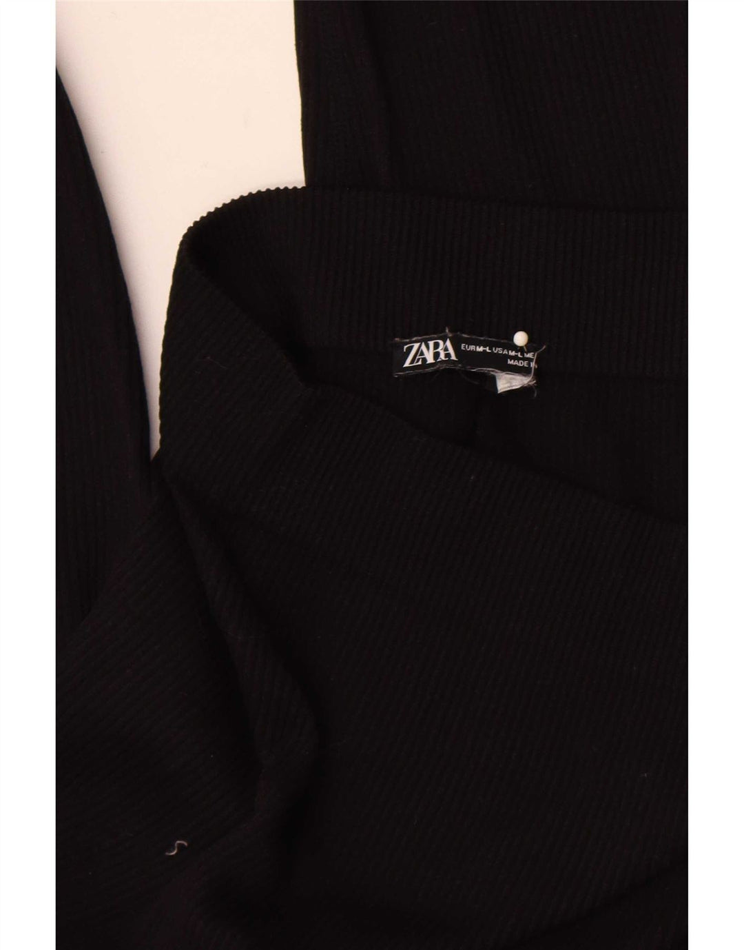 Zara Leggings Mulher UK 14 Médio Preto