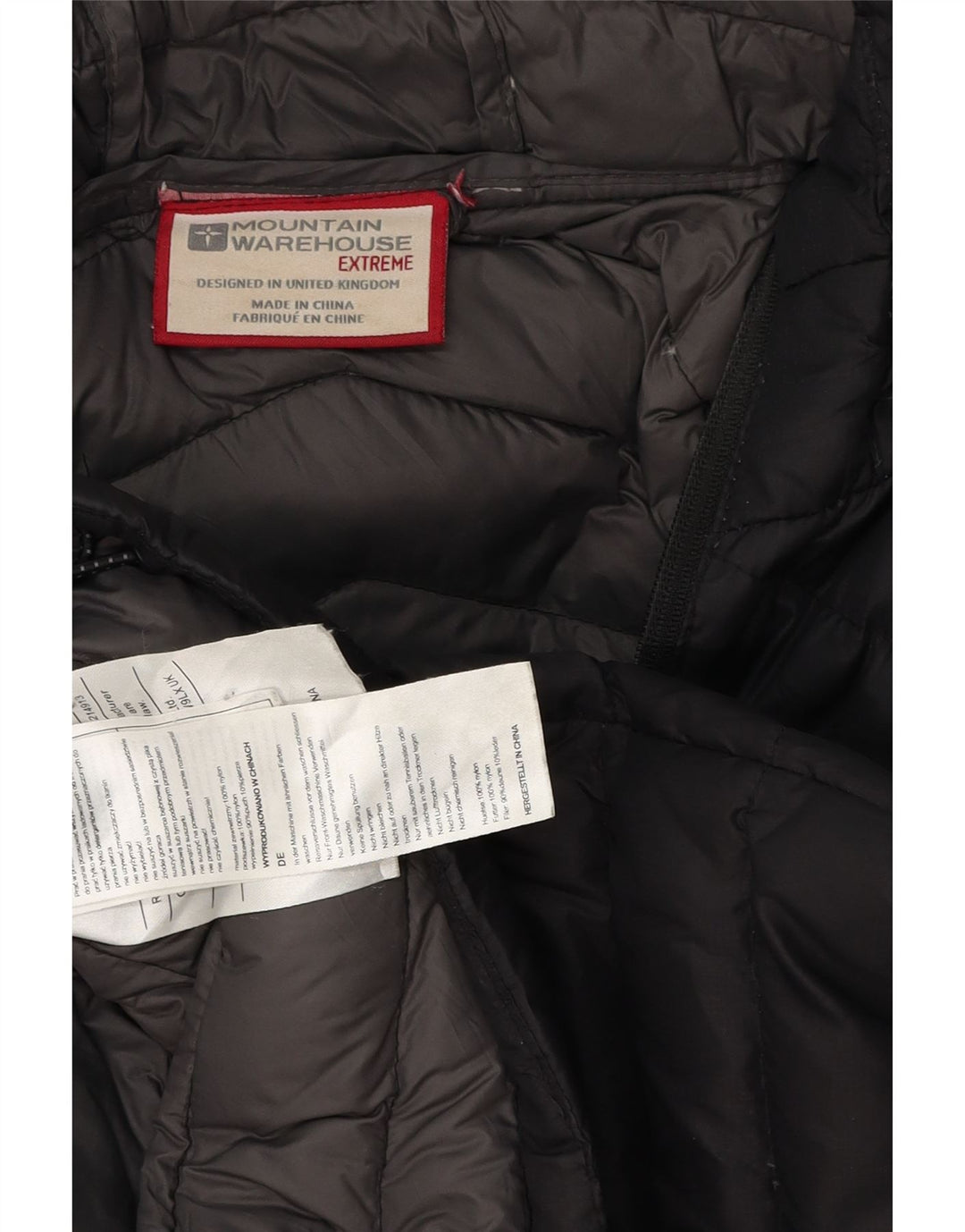 Jaqueta masculina acolchoada com capuz MOUNTAIN WAREHOUSE UK 42 XL poliéster preto
