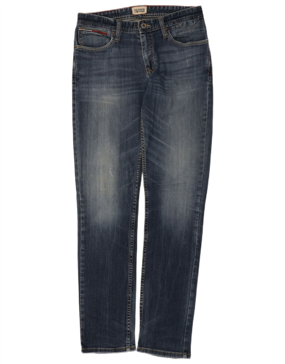 Tommy Hilfiger Masculino Slim Jeans W30 L34 Azul Algodão