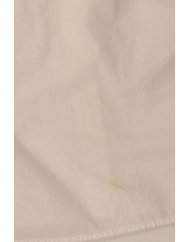 Camisa feminina de manga comprida Massimo Dutti EU 44 XL algodão branco