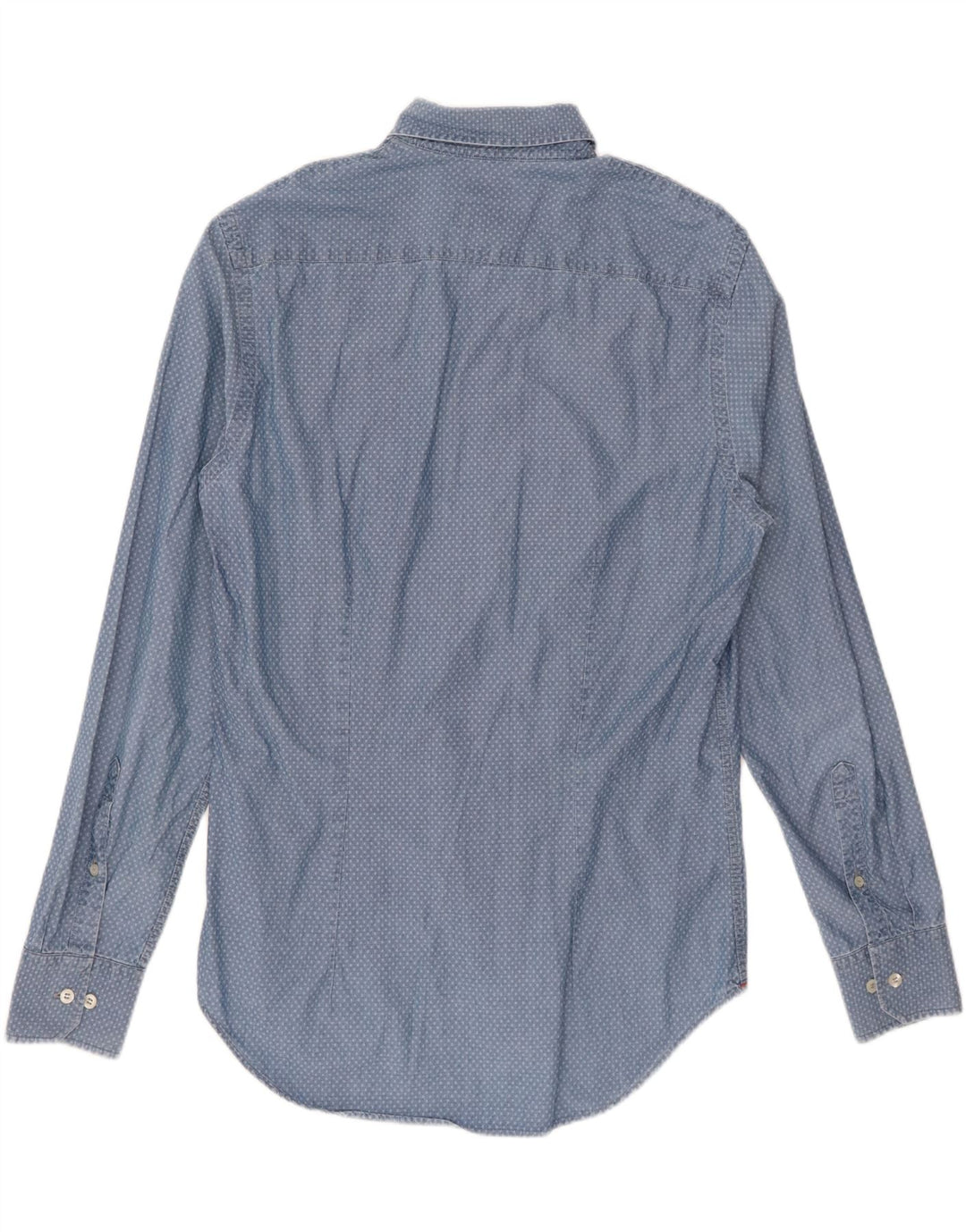 FRED PERRY Camisa masculina slim fit azul médio Argyle/algodão diamante