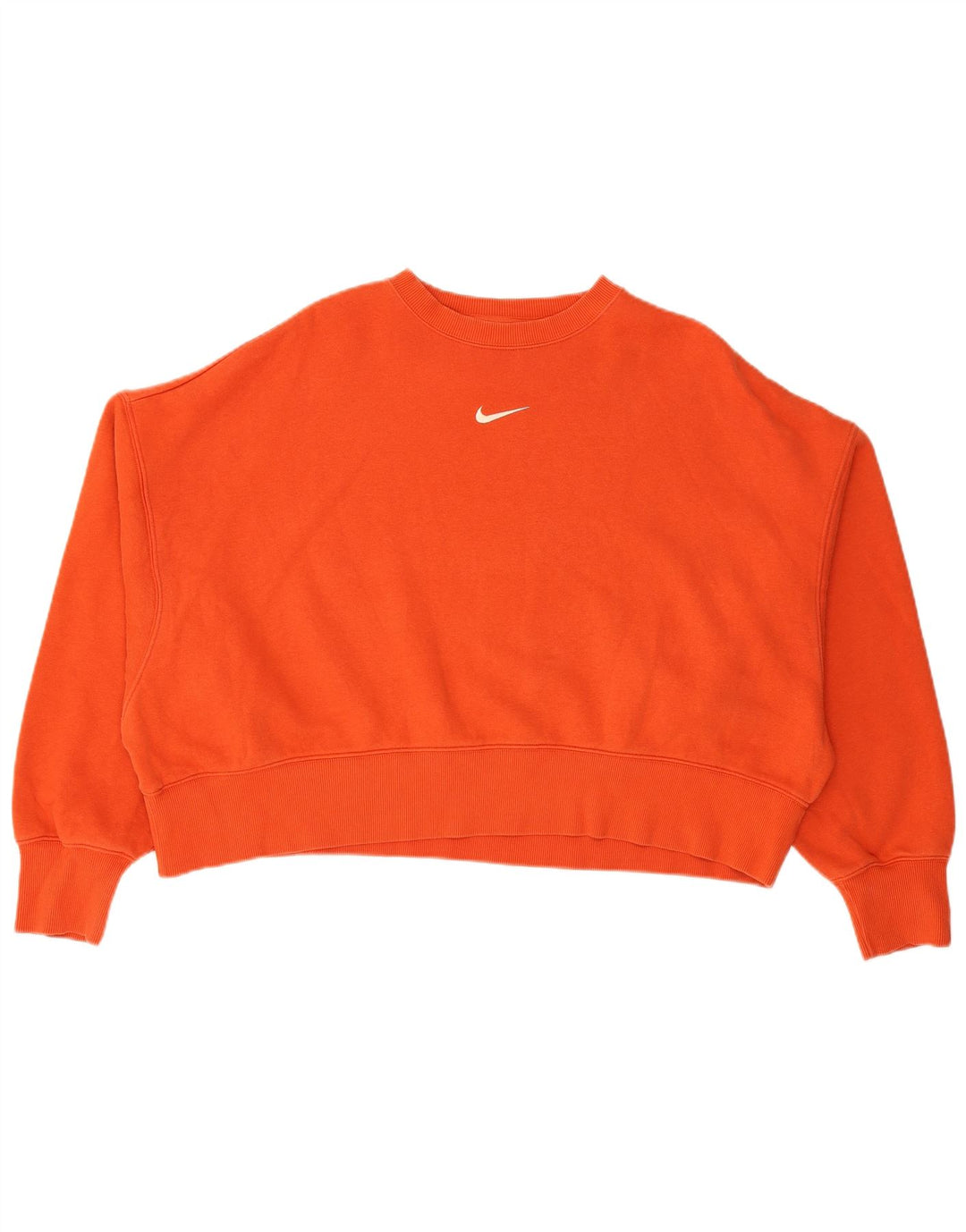 Nike Womens Crop Oversized Moletom Jumper UK 14 Médio Algodão Vermelho