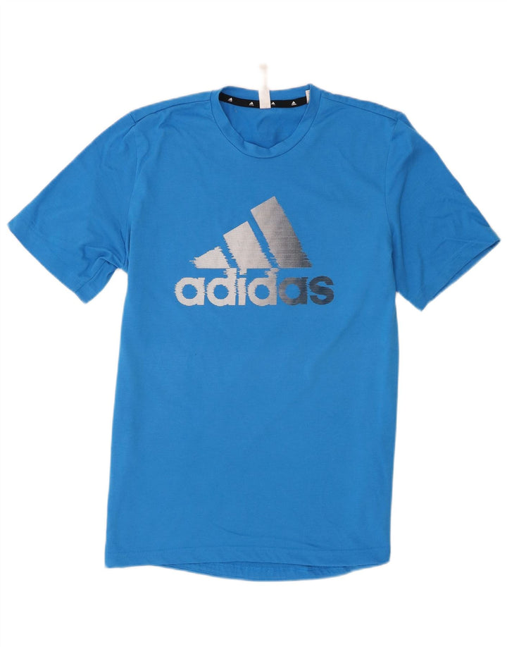Adidas Mens Aeroready Graphic Camiseta Top Médio Azul Poliéster