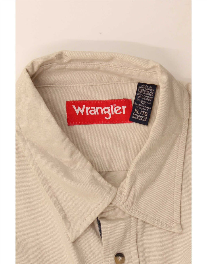 Camisa masculina Wrangler XL algodão bege