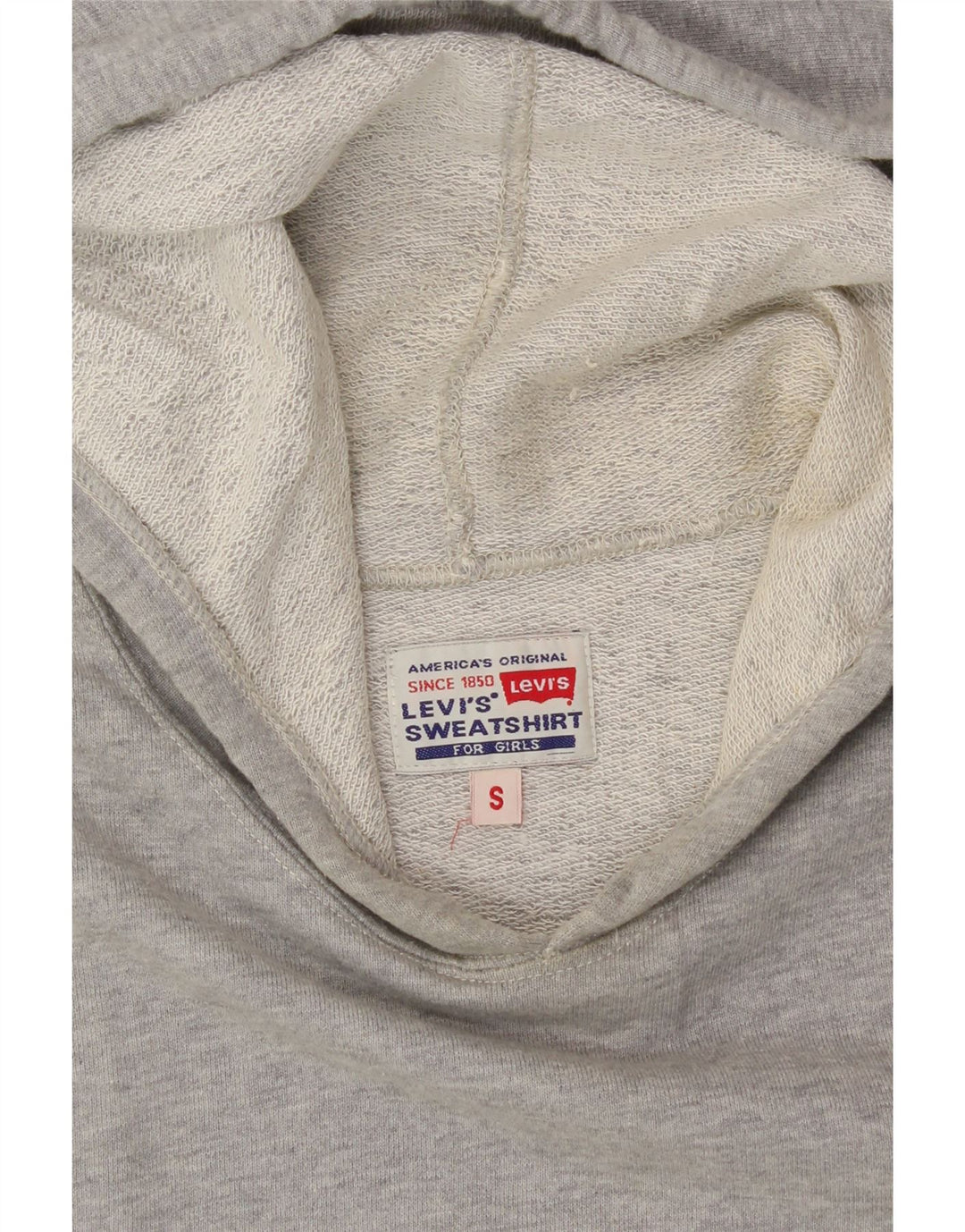 LEVI'S Girls Hooded Vest Top 8-9 Years Small Grey Cotton Vintage Levi's and Second-Hand Levi's from Messina Hembry 
