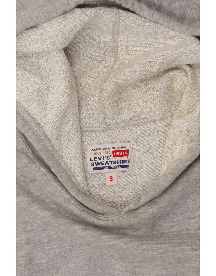 LEVI'S Girls Hooded Vest Top 8-9 Years Small Grey Cotton Vintage Levi's and Second-Hand Levi's from Messina Hembry 