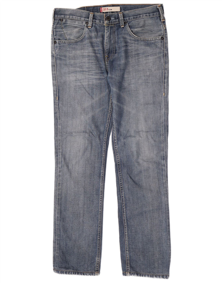 Calça Jeans Levis 511 Slim Masculina W33 L30 Azul Algodão