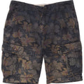Shorts cargo masculino Fat Face W34 grande algodão floral azul marinho