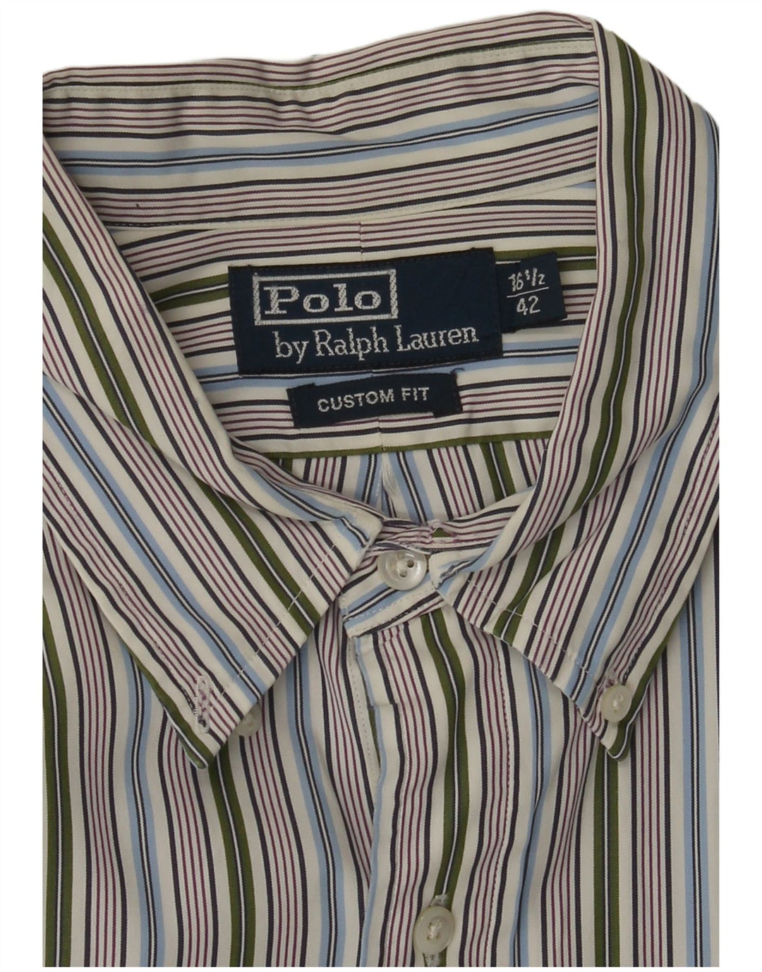 Camisa masculina POLO RALPH LAUREN tamanho 16 1/2 42 grande listrada multicolorida