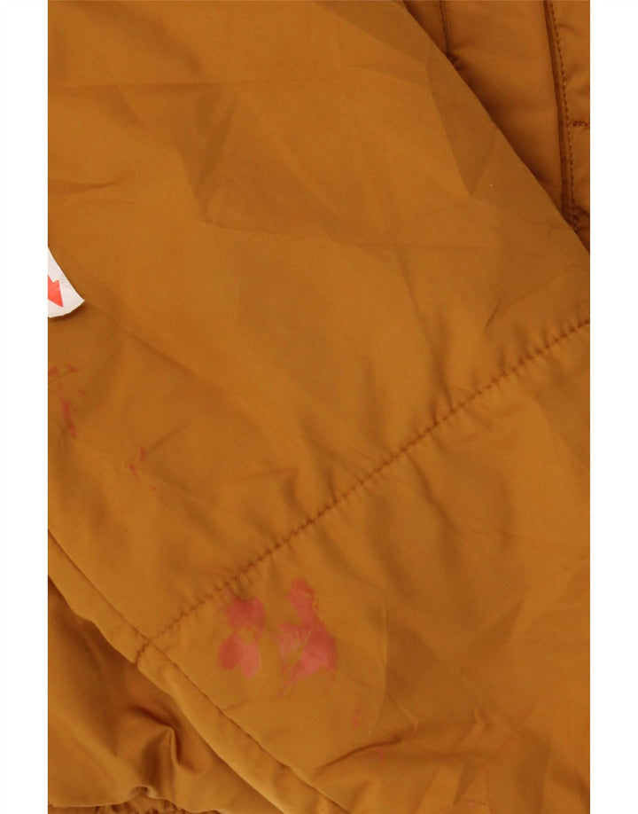Jaqueta feminina acolchoada com capuz Marks & Spencer Reino Unido 12 poliéster amarelo médio