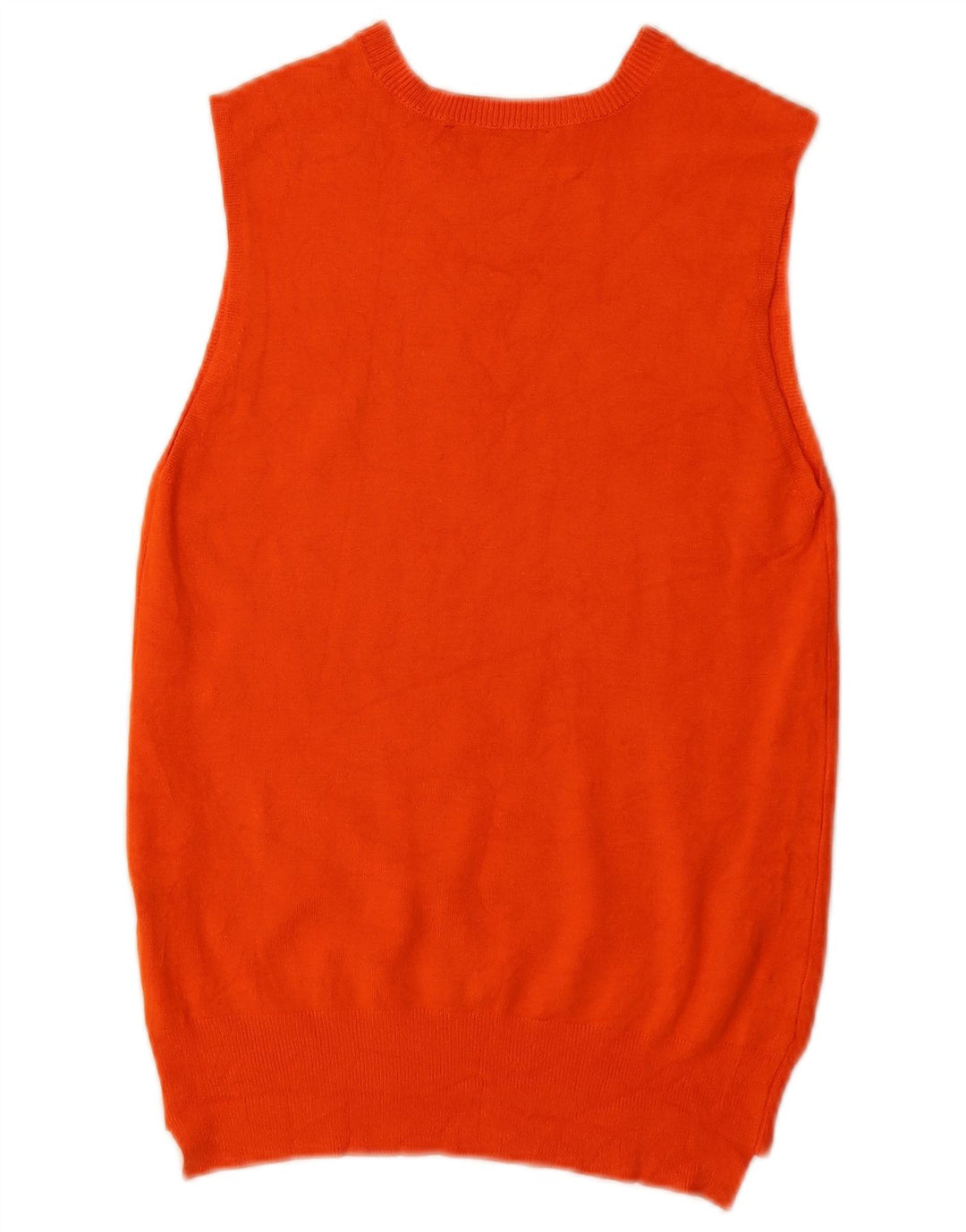 Zara Womens Vest Tank Top UK 12 Médio Laranja