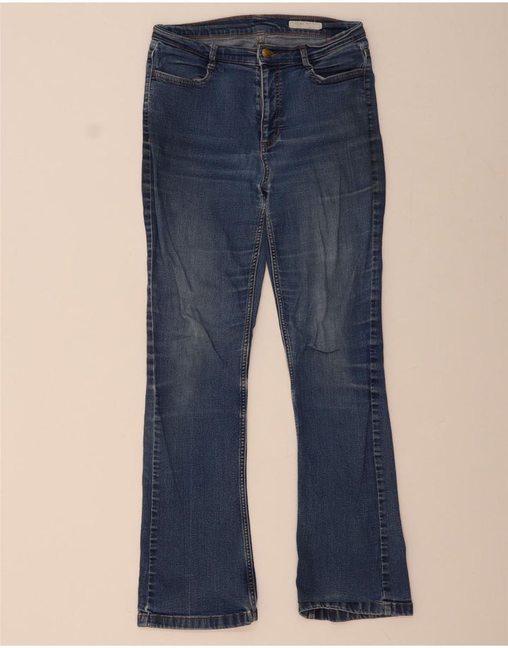 Jeans feminino Marks & SPENCER Regular Fit Bootcut Reino Unido 10 Pequeno W30 L30 Azul