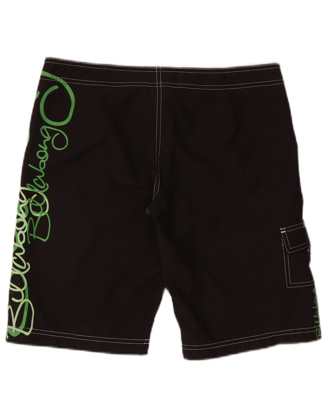 Billabong Mens Graphic Natação Shorts Médio Poliéster Preto