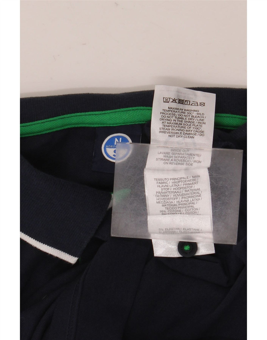 Camisa polo masculina North Sails gráfica grande algodão azul marinho