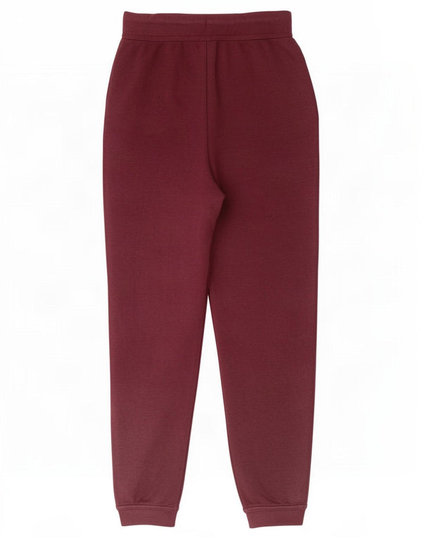 Nike Womens Tracksuit Calças Joggers UK 6 XS Borgonha Algodão