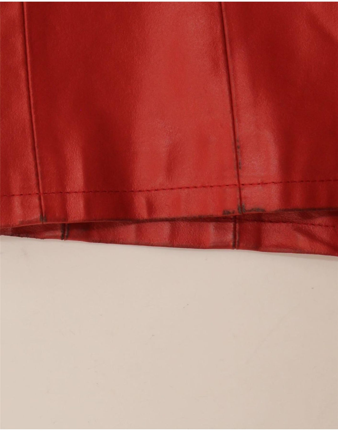 Jaqueta de couro feminina vintage IT 48 XL couro vermelho