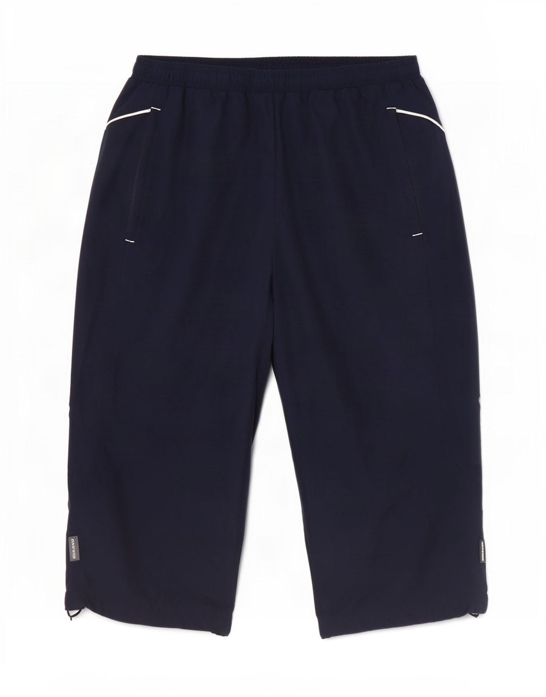 Calça de treino Reebok masculina Capri pequena azul marinho poliéster