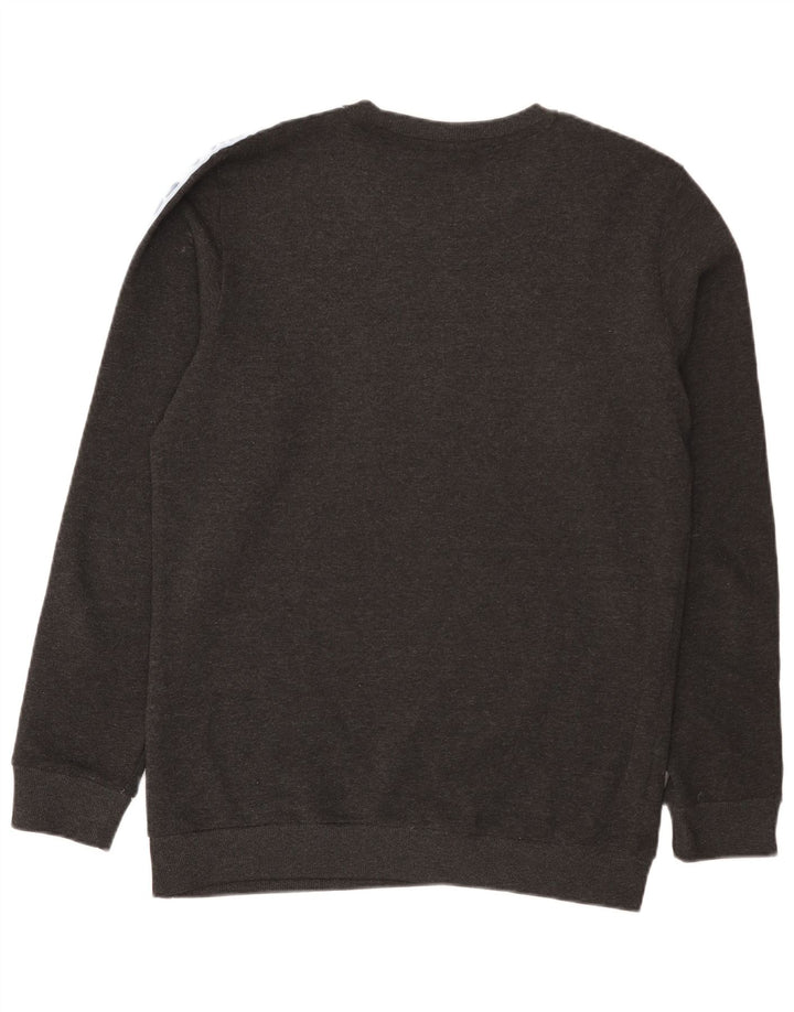 Fila moletom gráfico masculino jumper grande cinza colorblock poliéster