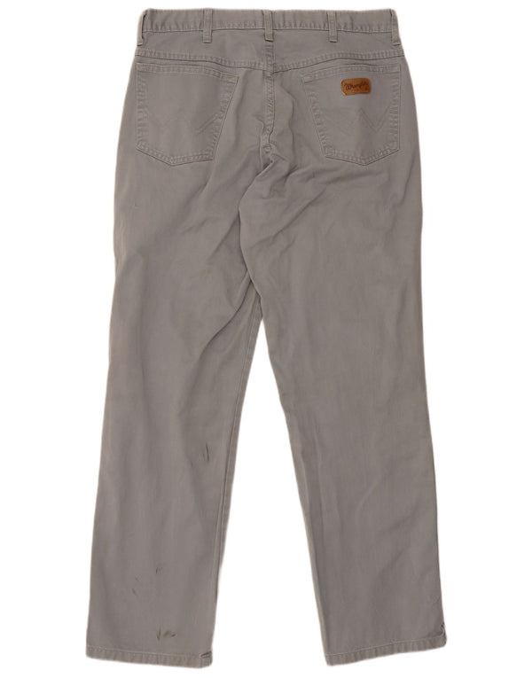 Wrangler Womens Straight Casual Trousers W32 L31 Grey Classic