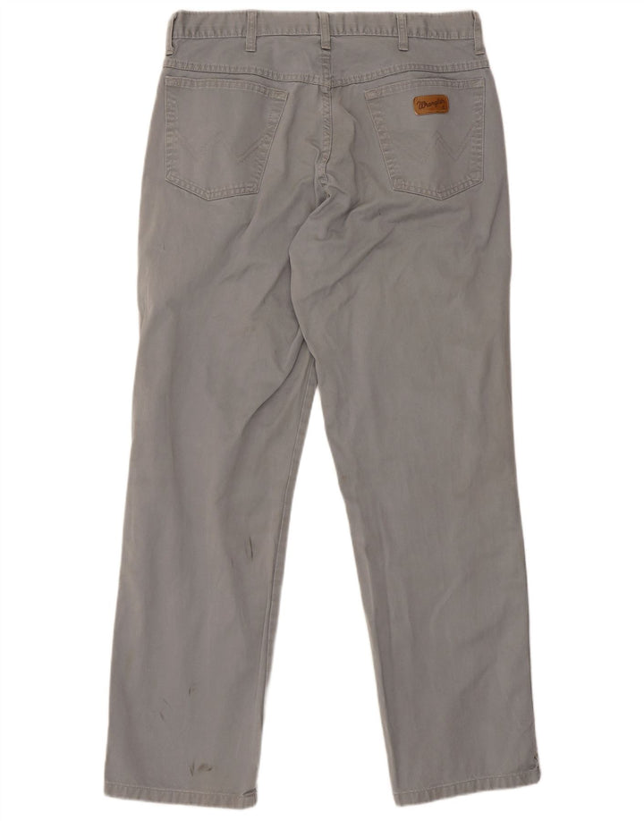 Wrangler Calça feminina reta casual W32 L31 cinza clássico