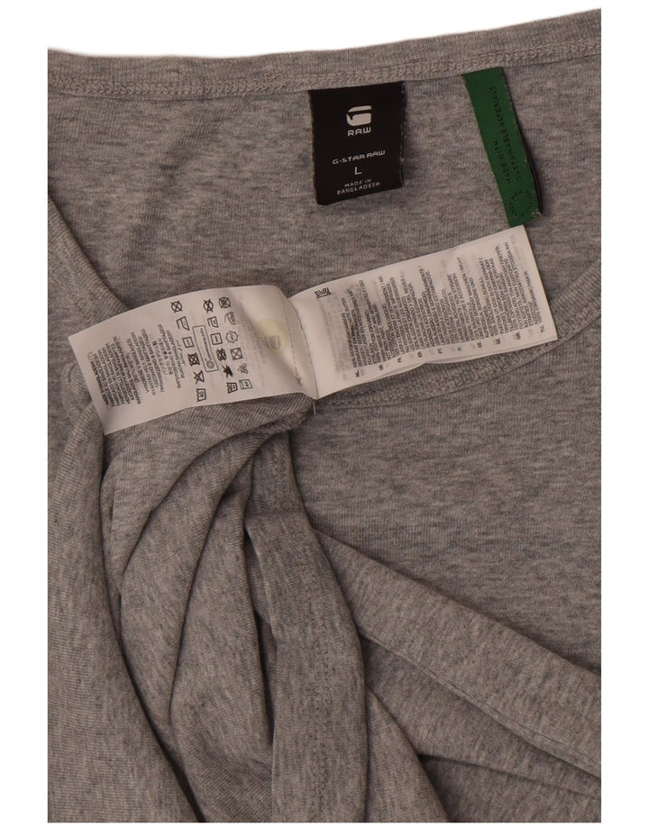 Camiseta feminina G-Star top grande algodão cinza